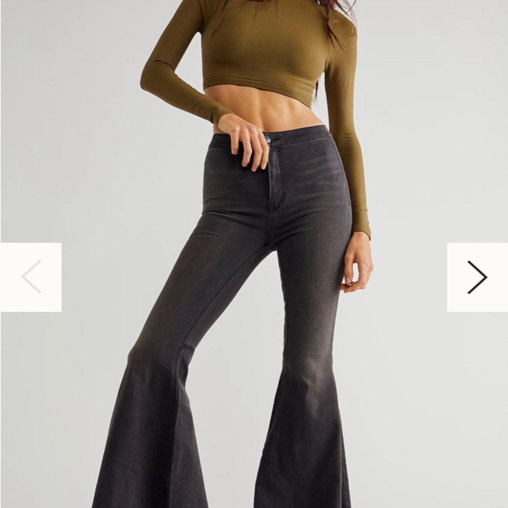 Just Float On black Free People jeans